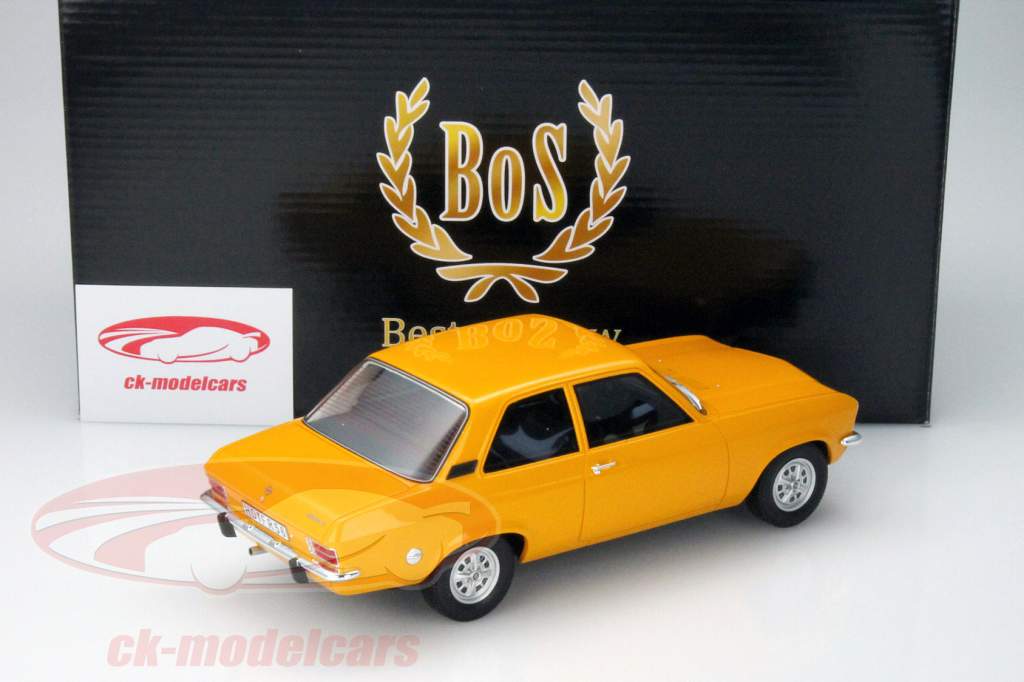 Opel Ascona A 2-dørs År 1973 mørkegul 1:18 BoS Models