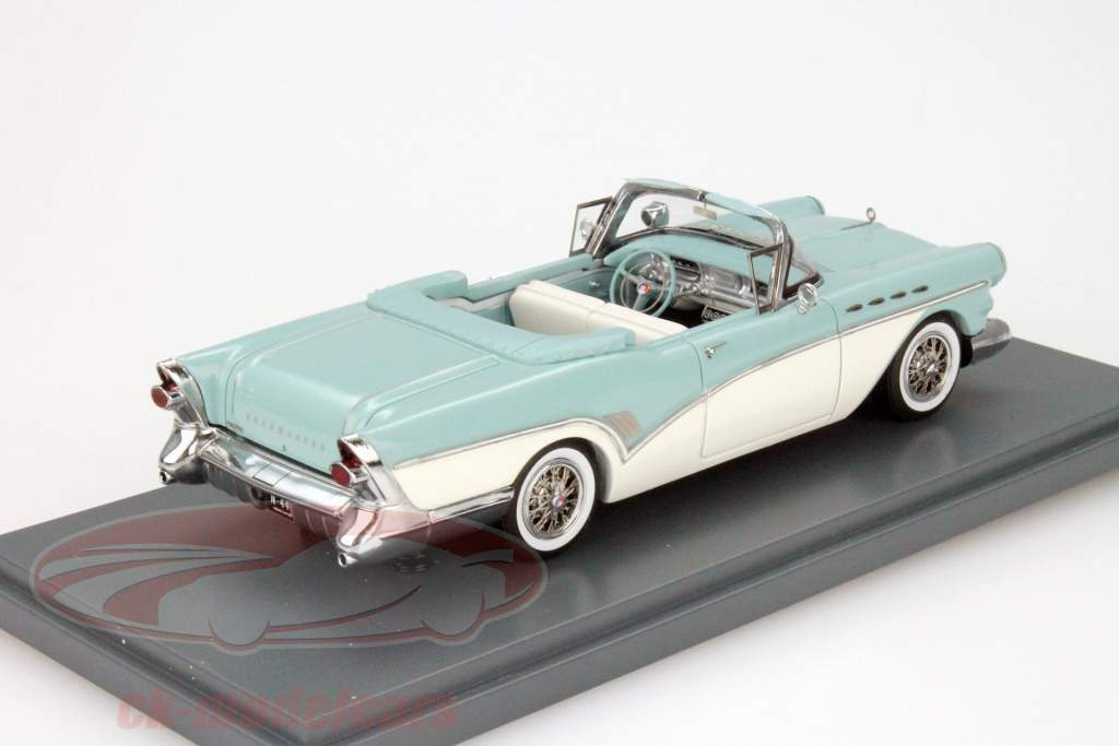 Buick Roadmaster turquoise convertible / Neo blanc 1:43
