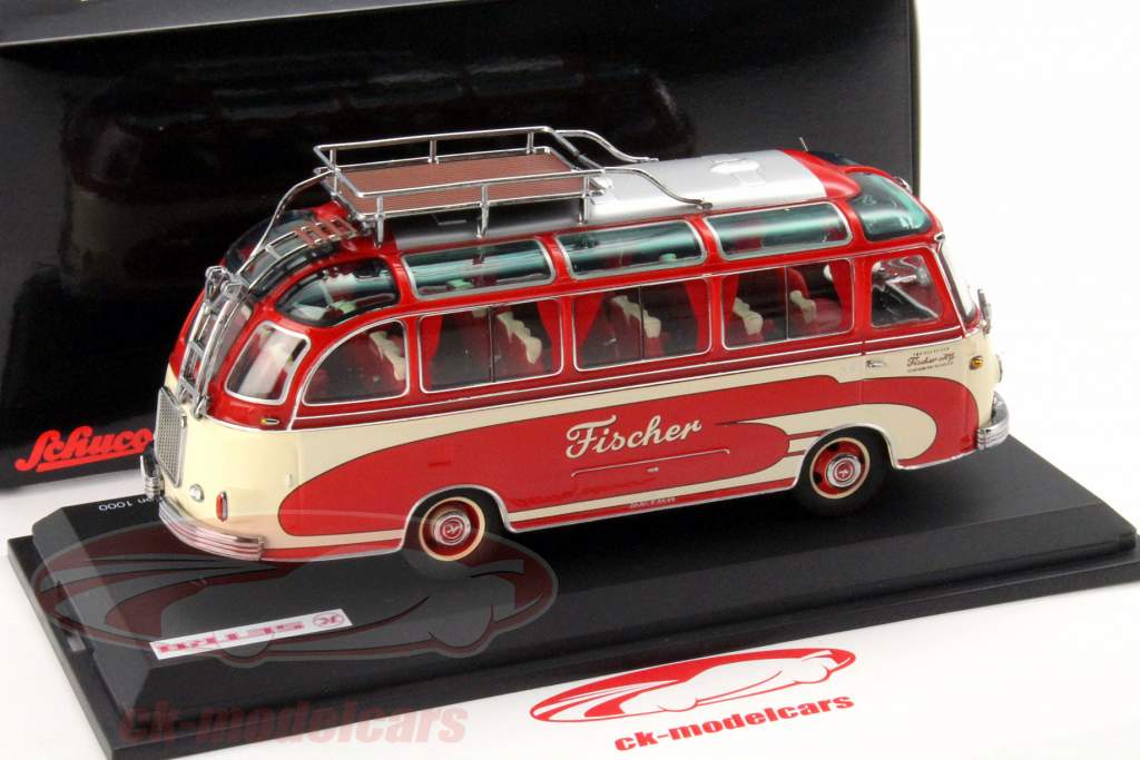 SETRA S6 总线 渔 红 - 奶油 白 1:43 旭格