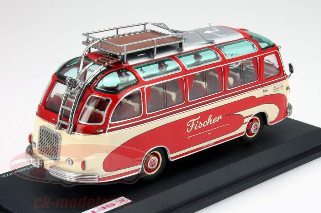 SETRA S6 总线 渔 红 - 奶油 白 1:43 旭格