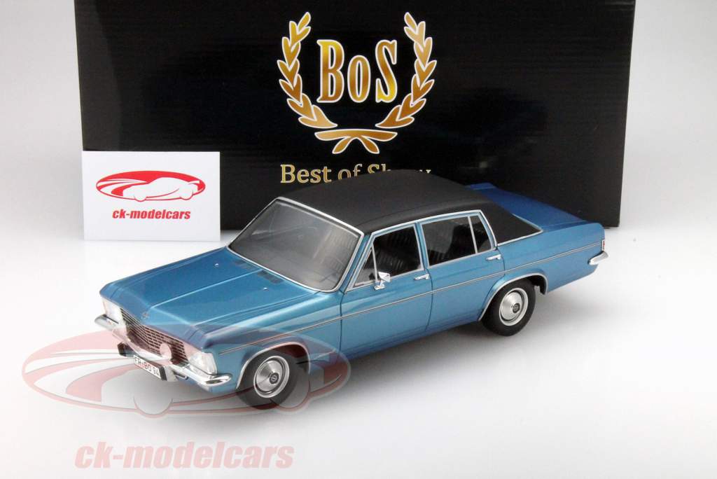 Opel Admiral B 2800S hellblau metallic - schwarz 1:18 BoS Models