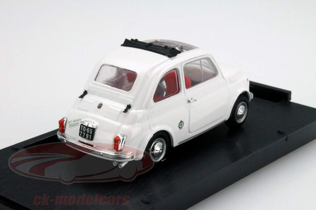 Fiat Abarth 595 SS Jaar 1965 wit 1:43 Brumm