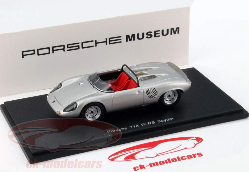 保时捷718 W-RS Spyder的银色闪光1:43