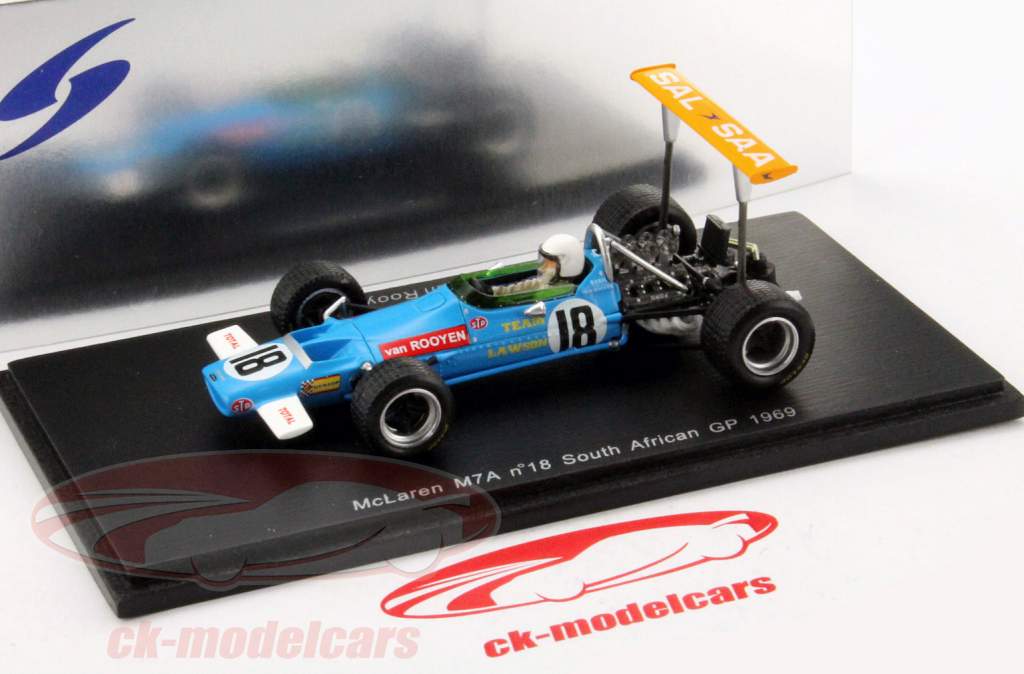 Basil van Rooyen McLaren M7A #18 South African GP Formel 1 1969 1:43 Spark