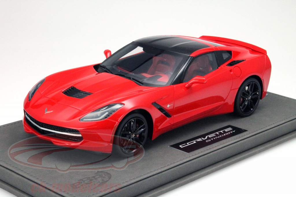 雪佛兰 克尔维特 黄貂鱼 底特律 汽车 节目 2013 火炬 红 1:18 BBR