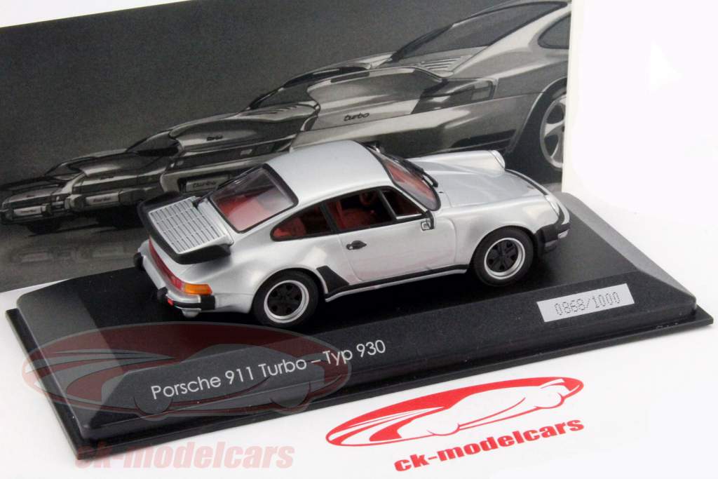 Porsche 911 turbo 3.3 Typ 930 silber 1:43 Minichamps