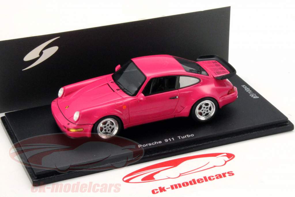 ポルシェ 911 (964) ターボ スタールビー ピンク 1:43 Spark
