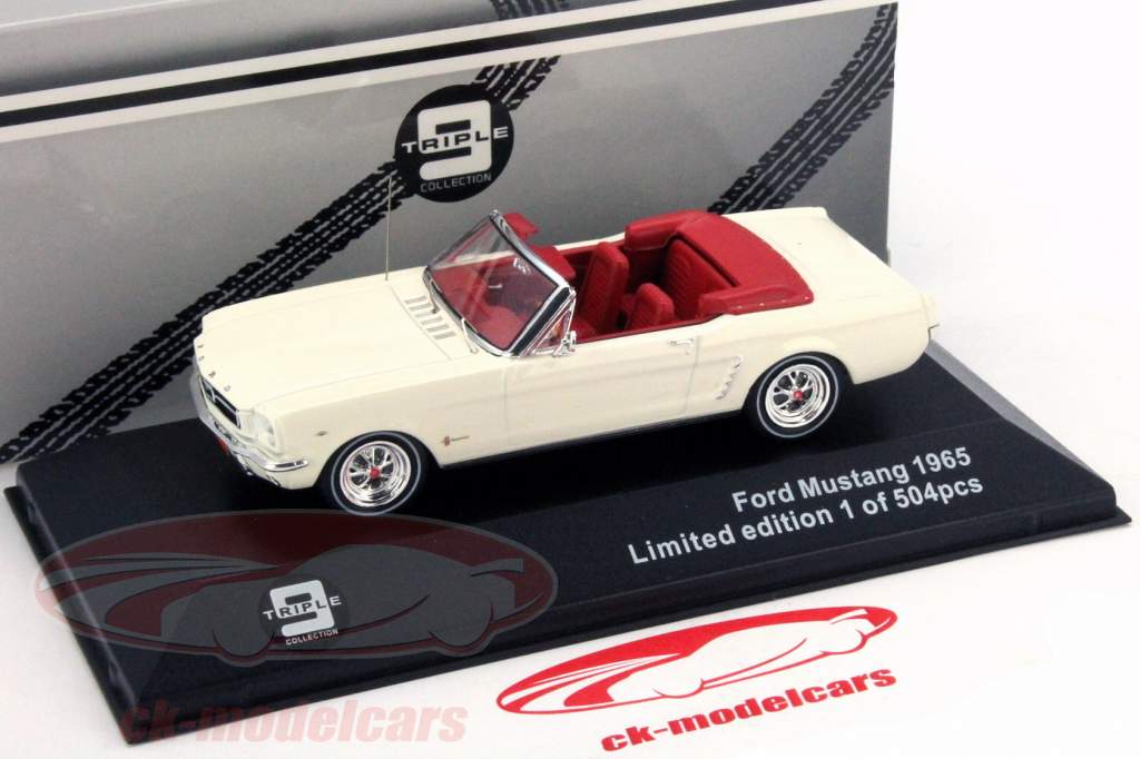 Ford Mustango Convertible Año 1965 blanco 1:43 Triple9