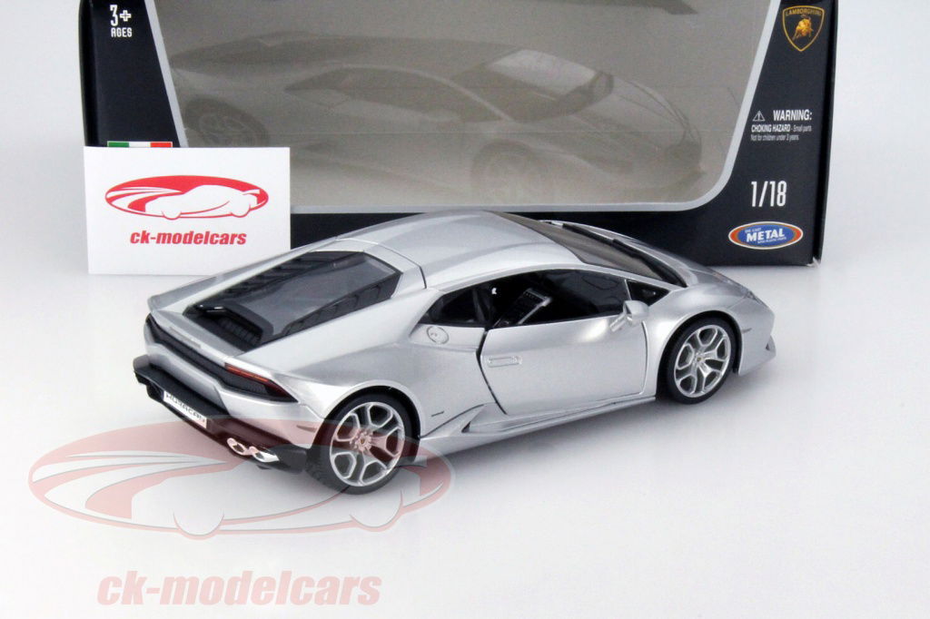 Bburago 1:18 ランボルギーニ ウラカン LP610-4 年 2014 銀 完成