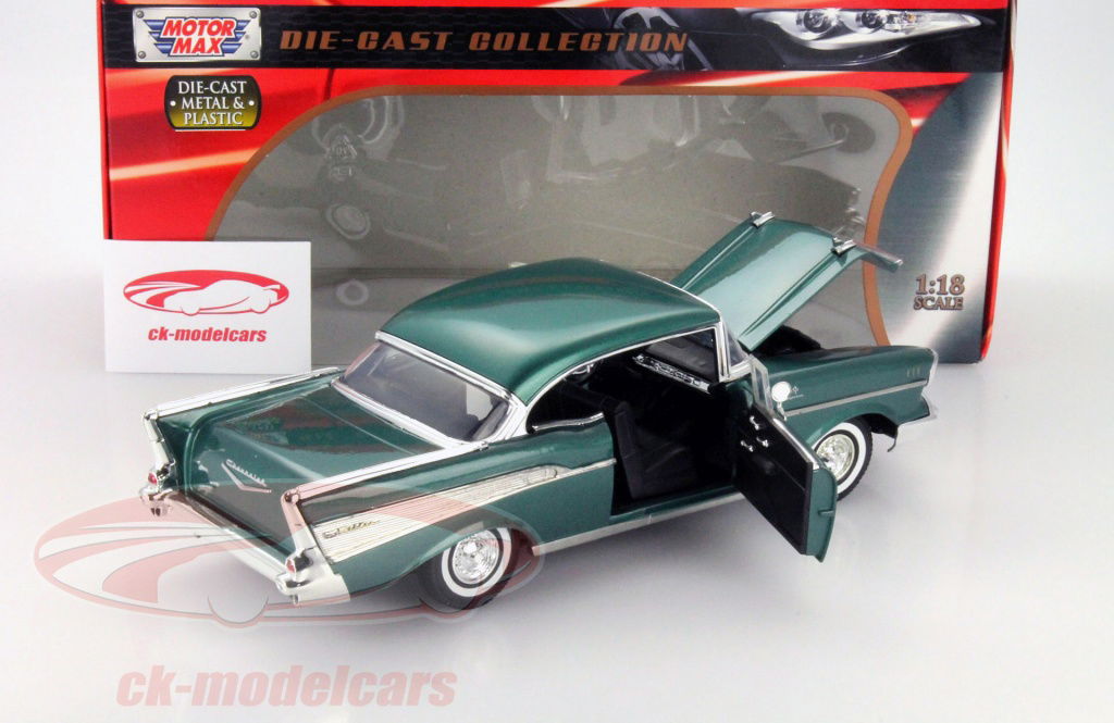 MotorMax 1:18 シボレー ベル 空気 年 1957 ハード トップ 緑