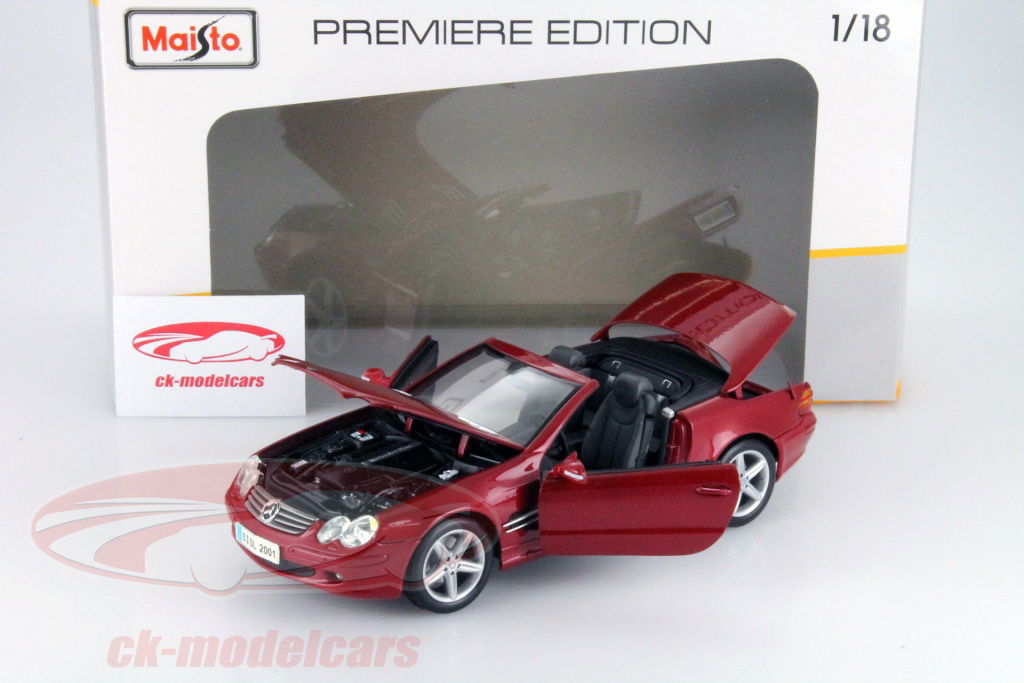 Maisto 1:18 メルセデス·ベンツ SLクラス 二輪馬車 赤 完成