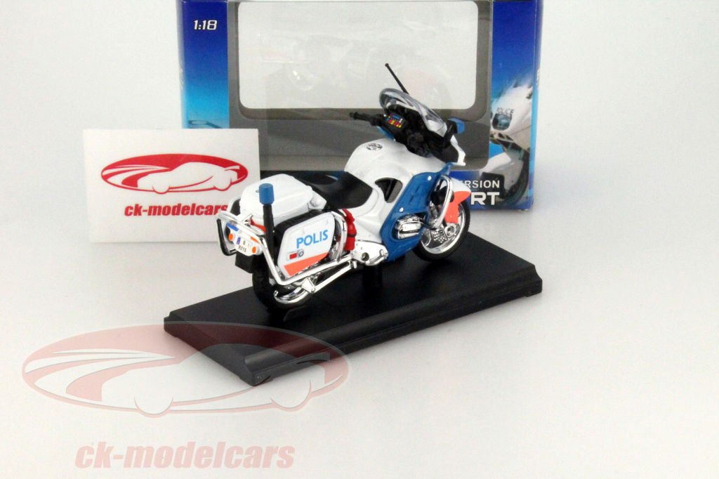 Welly 1:18 BMW R 1100 RT 警察 バージョン スウェーデン 白