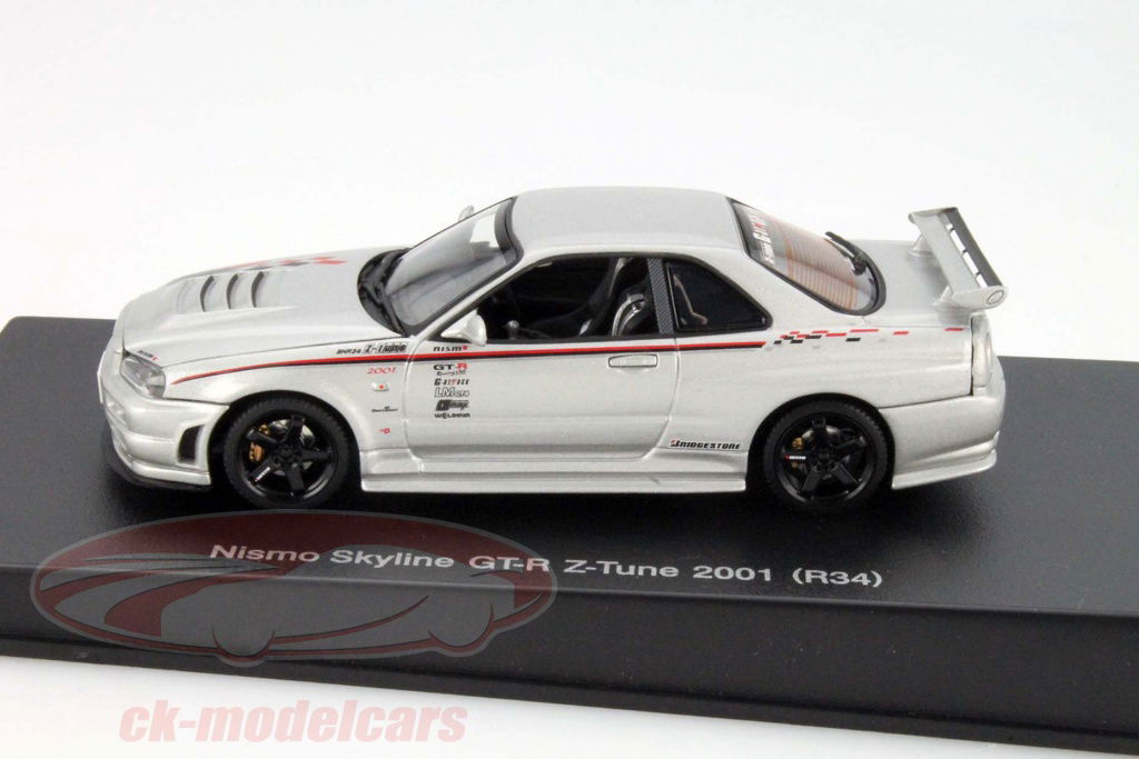 AUTOart 1:43 日産スカイラインGT-R（R34）のZチューン年2001銀