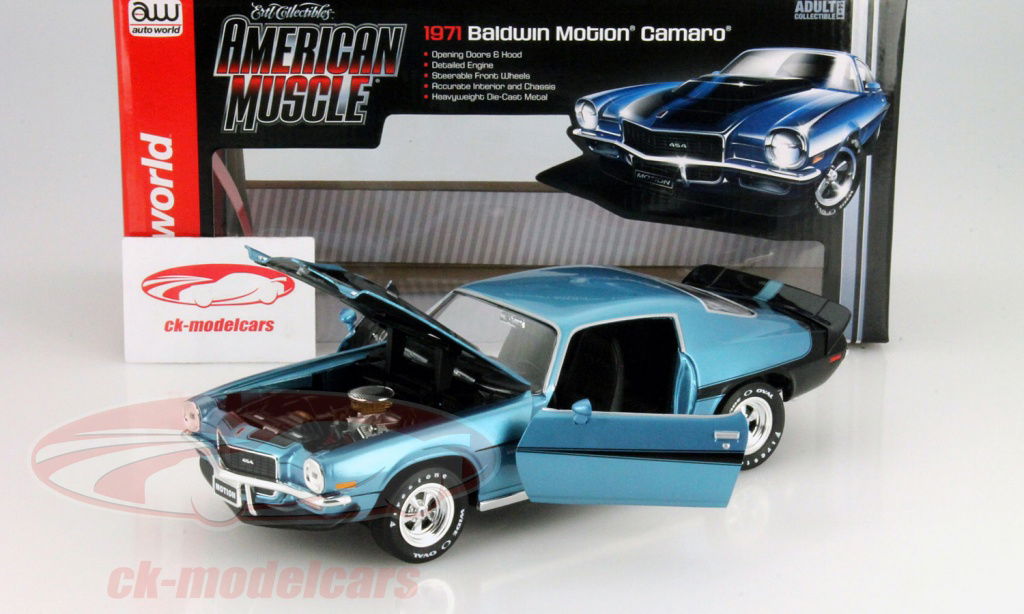 AutoWorld 1:18 Chevrolet Camaro Baldwin Motion year 1971