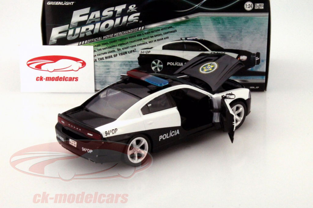 Greenlight 1:24 Dodge Charger Rio Police Fast Five 2011