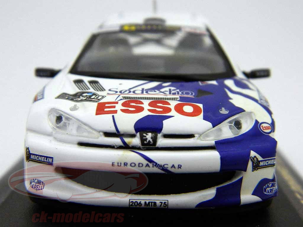 PEUGEOT 206 WRC 2000 Monte Carlo 1/64 模型 CM's 1/64 PEUGEOT 206 WRC 2000 Monte Carlo #17 diecast model