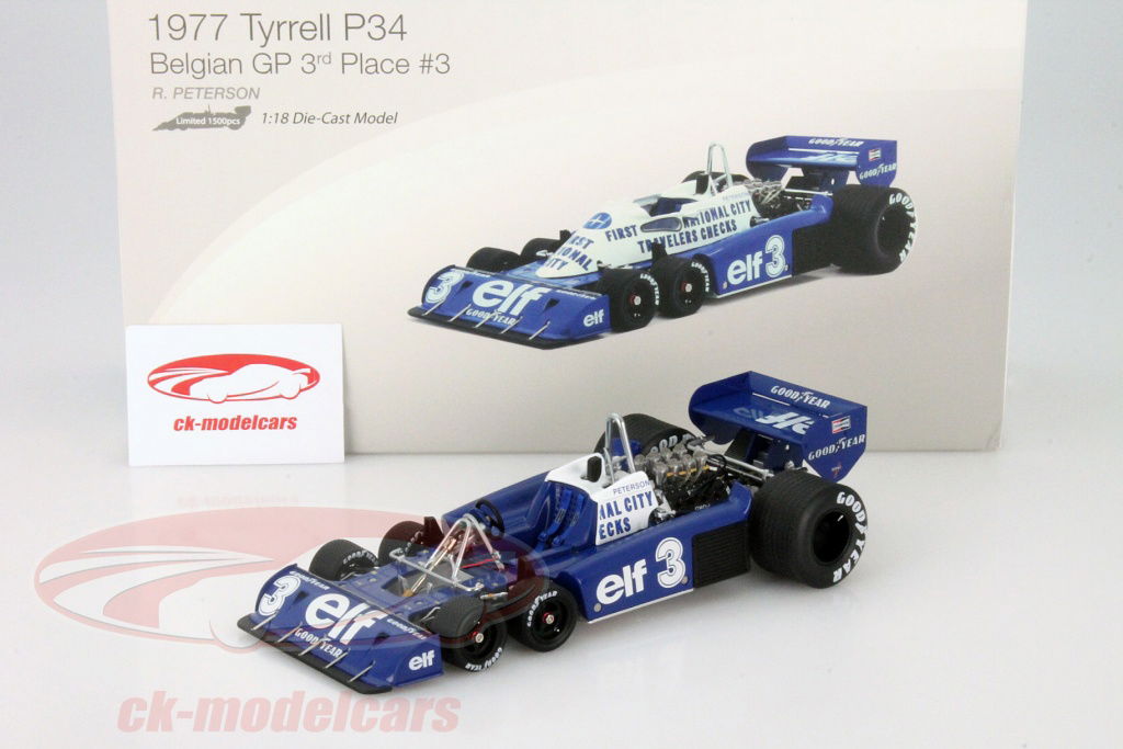 True Scale 1:18 R. Peterson Tyrrell P34 #3 Belgian GP