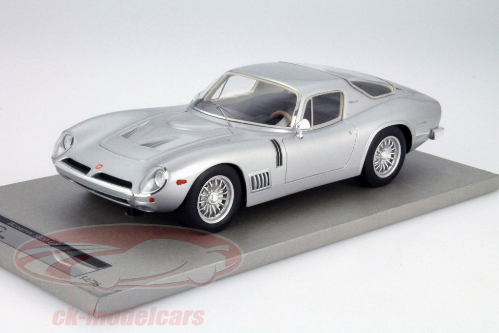 Tecnomodel 1:18 Bizzarrini 5300 GT Year 1964 silver TM1805D