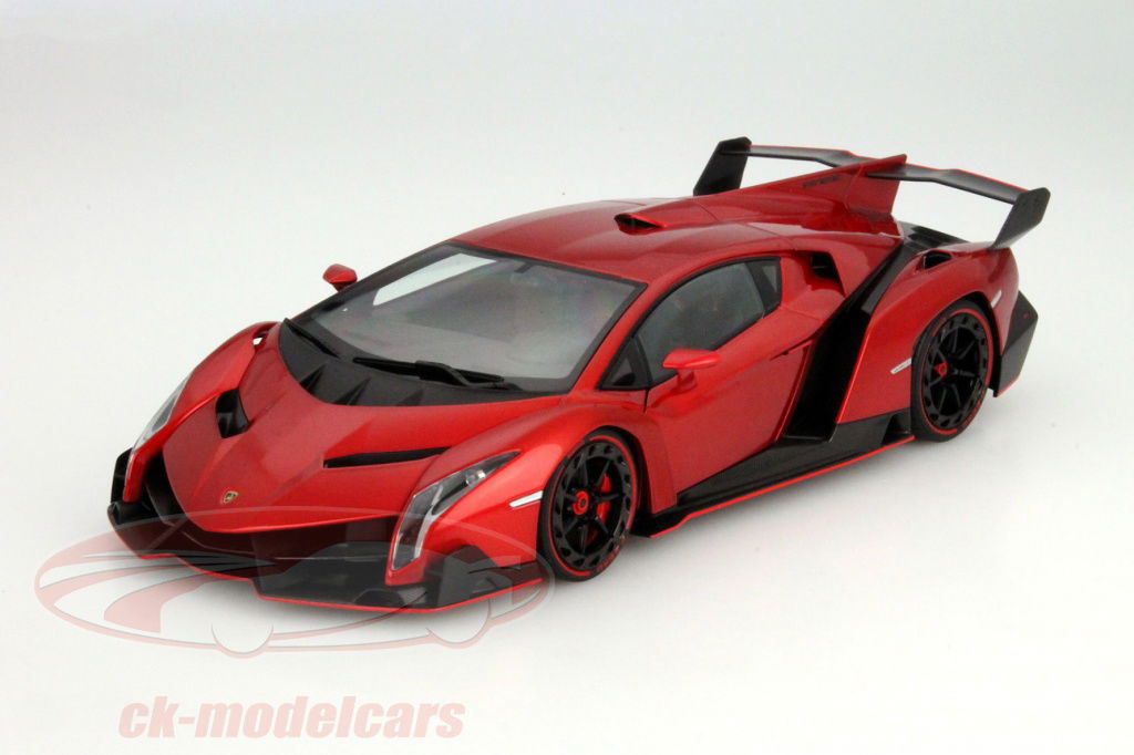 オートアート　1/18 Lamborghini Veneno レッド AUTOart Red Lamborghini Veneno Replica | LIVECARMODEL
