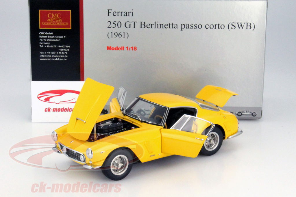 CMC フェラーリ 250GT Berlinetta (SWB) 1/18 CMC 1:18 Ferrari 250 GT Berlinetta (SWB) Year 1961 yellow M