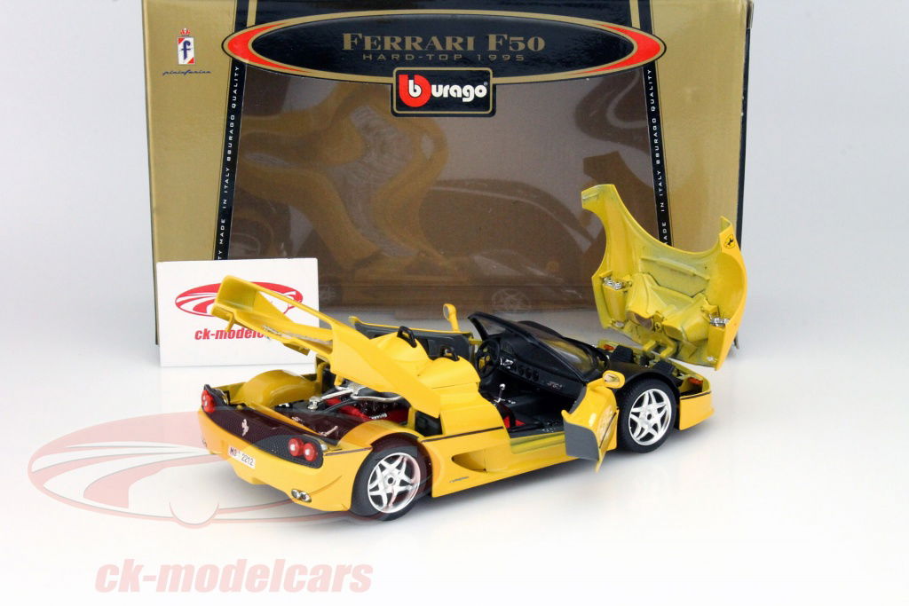 burago1/18 フェラーリF50 イエロー 1/18 bburago Ferrari F50 Yellow - LIVECARMODEL.com