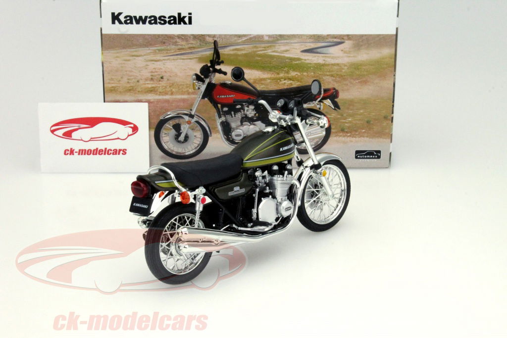 Automaxx Premium 1:12 川崎900 Super4 Z1摩托车深绿色汽车模型