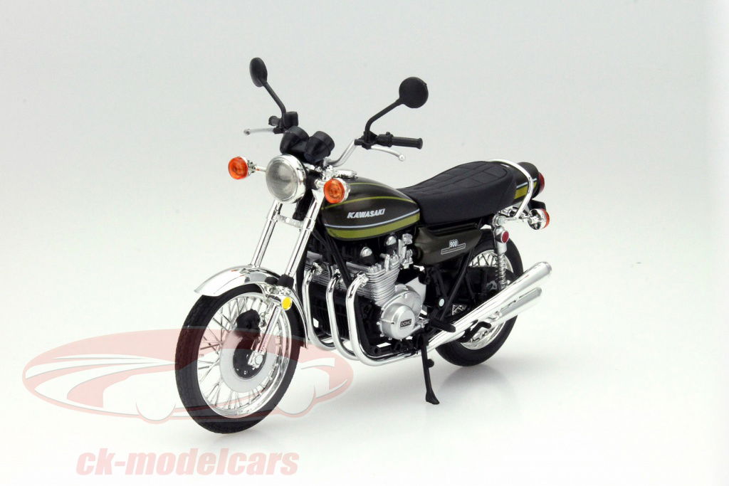 Automaxx Premium 1:12 川崎900 Super4 Z1摩托车深绿色汽车模型