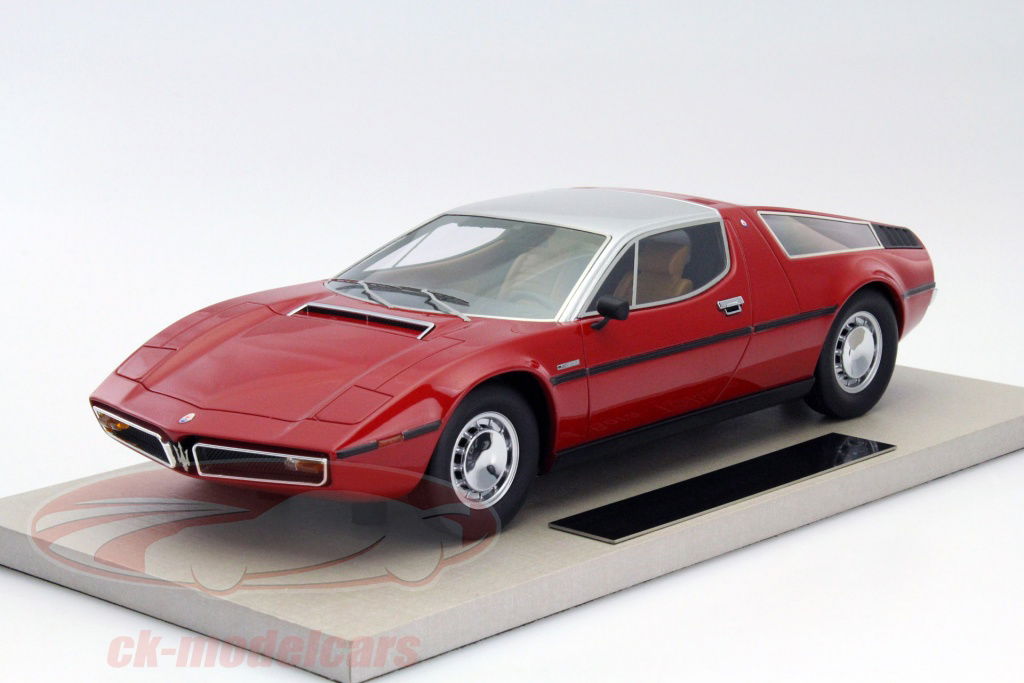 TopMarques 1:18 Maserati Bora Year 1974 red / silver TOP25A