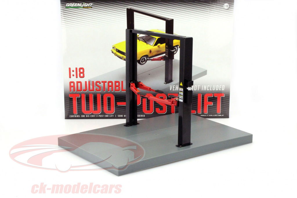 greenlight-1-18-two-column-hydraulic-ramp-black-red-12917/