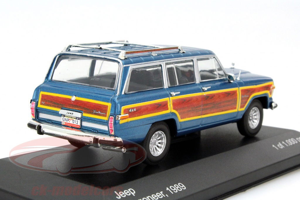 Jeep Grand Wagoneer ミニカー ホワイト/ウッド調　1989 KK SCALE MODELS 1989 Jeep Grand Wagoneer White 1:18*Brand