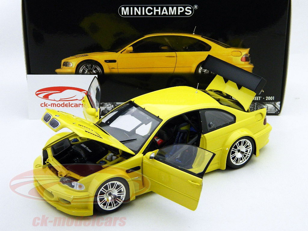 Minichamps 1:18 BMW M3 GTR Streetversion yellow 100012104