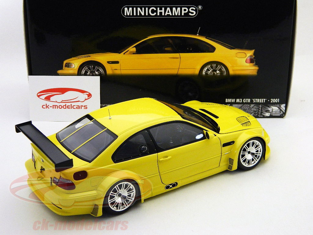 bmw m3 1/18 模型 Minichamps 1:18 BMW M3 GTR Streetversion yellow 100012104