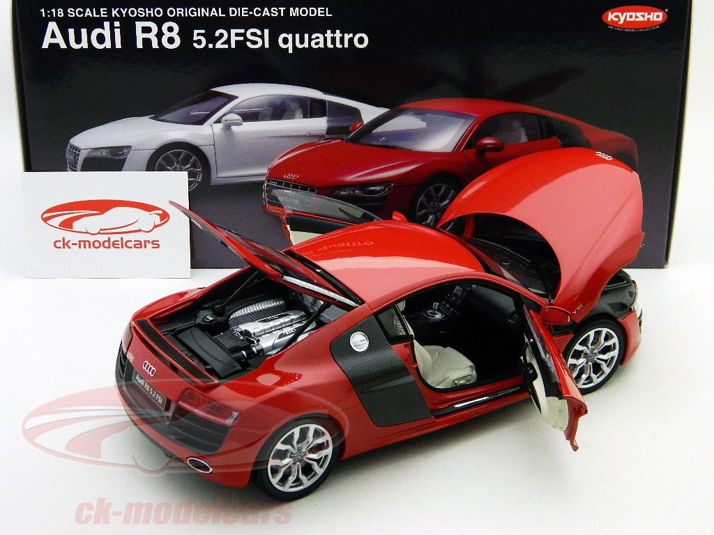 京商　Audi R8 Kyosho 1:18 Audi R8 5.2 FSI quattro brilliant red 09216R