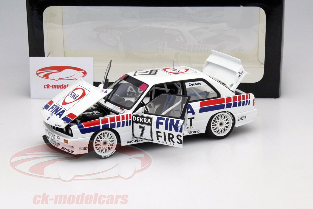 AUTOart 1:18 Johnny Cecotto BMW M3 E30 DTM 1992 #7 FINA