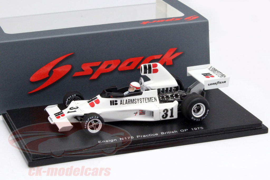 spark-1-43-roelof-wunderink-ensign-n175-no31-practice-british-gp-formula-1-1975-s4812/
