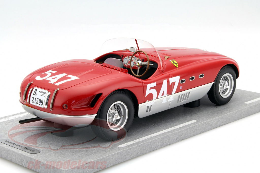 BBR Models 1:18 Ferrari 340 Spider Vignale #547 Winner Mille