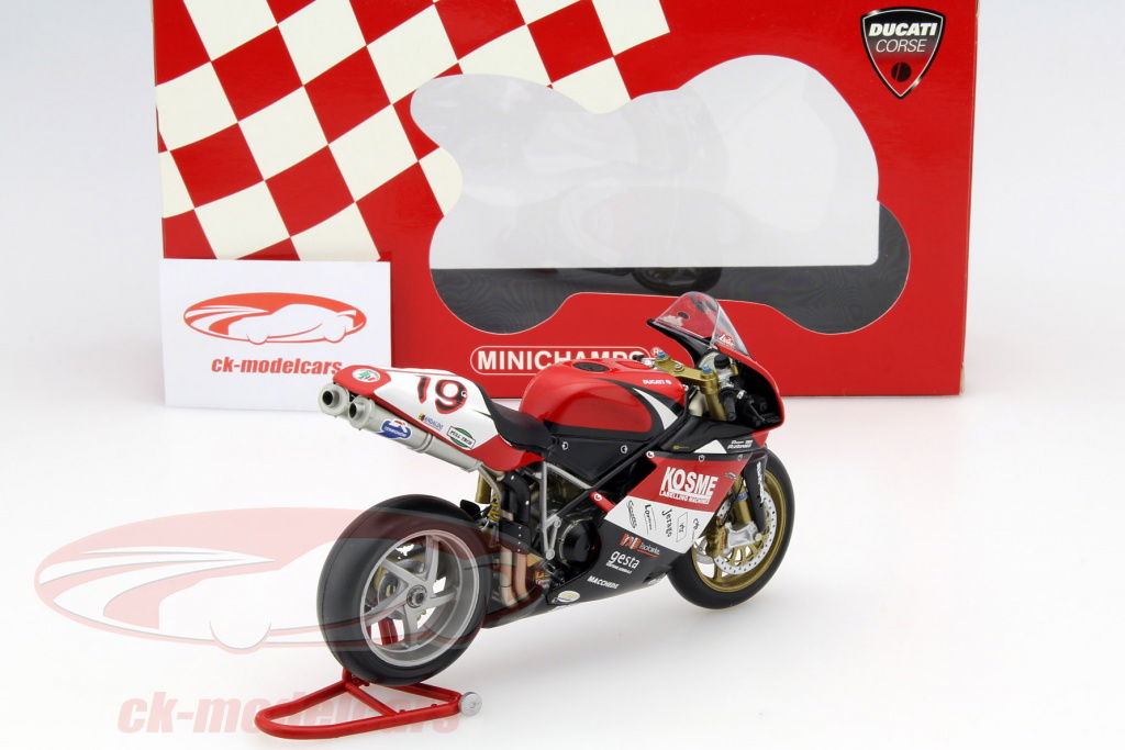 オートバイ・バイク MINICHAMPS DUCATI 998 R Minichamps 1:12 Michael Rutter Ducati 998 R #6 BSB 2002
