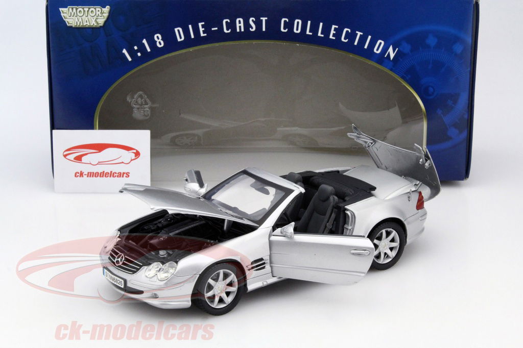 MotorMax 1:18 Mercedes-Benz SL500 silver CK31473 model car