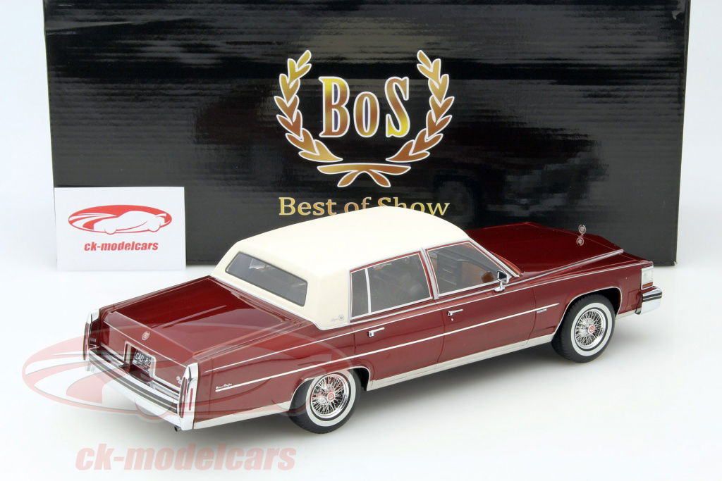 BoS-Models 1:18 Cadillac Fleetwood Brougham Year 1982 red