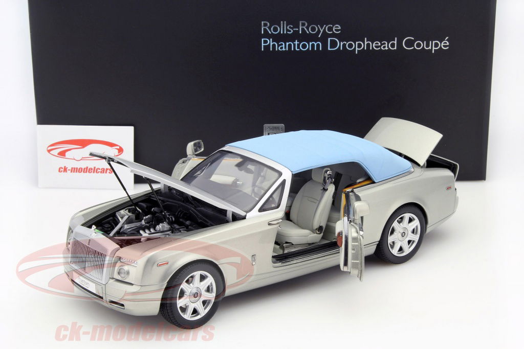 Kyosho 1:18 Rolls Royce Phantom Drophead Coupe platinum