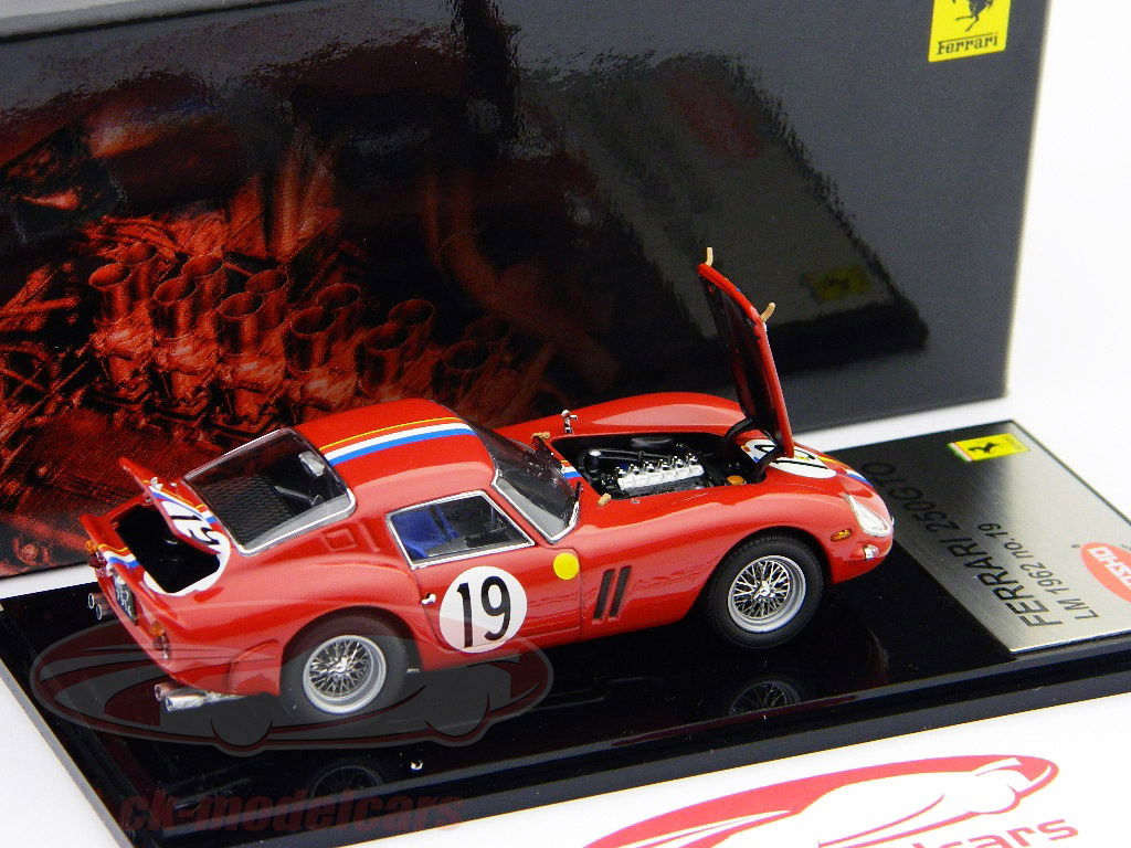 フェラーリ250GTOミニチュア Kyosho 1:43 フェラーリ250 GTO第19位24ルマン1962 05121A