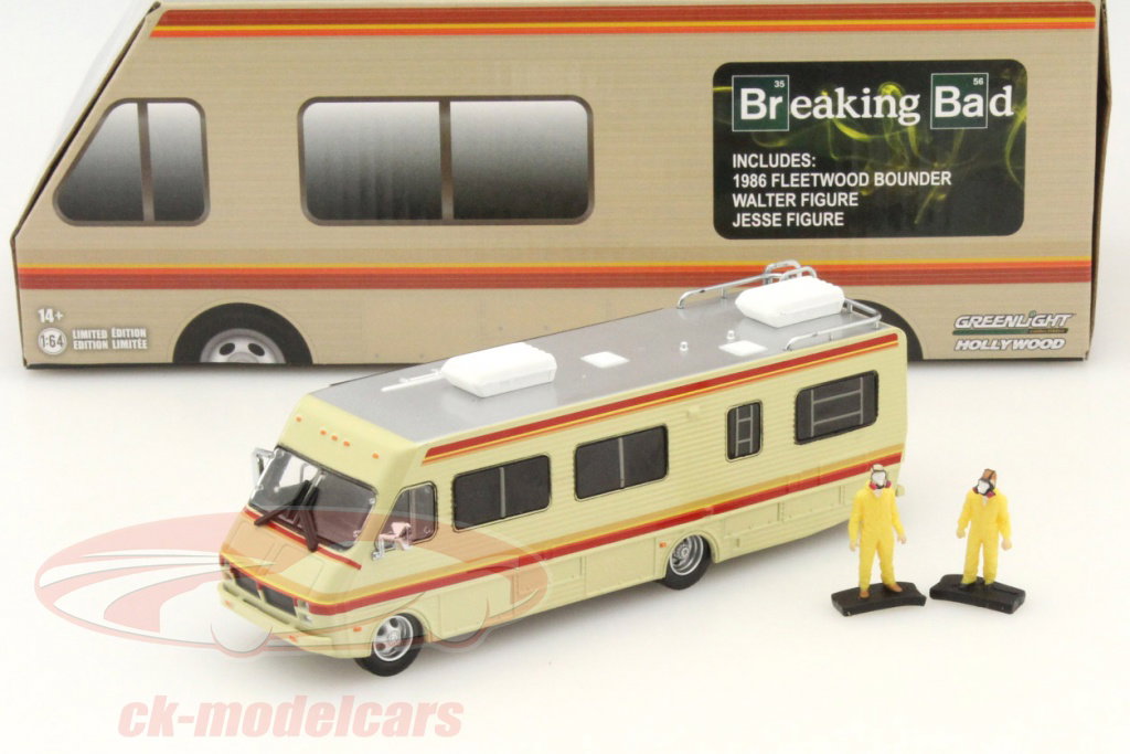 greenlight-1-64-fleetwood-bounder-annee-de-construction-1986-serie-tv-breaking-bad-2008-13-avec-2-jaune-chiffres-51063/