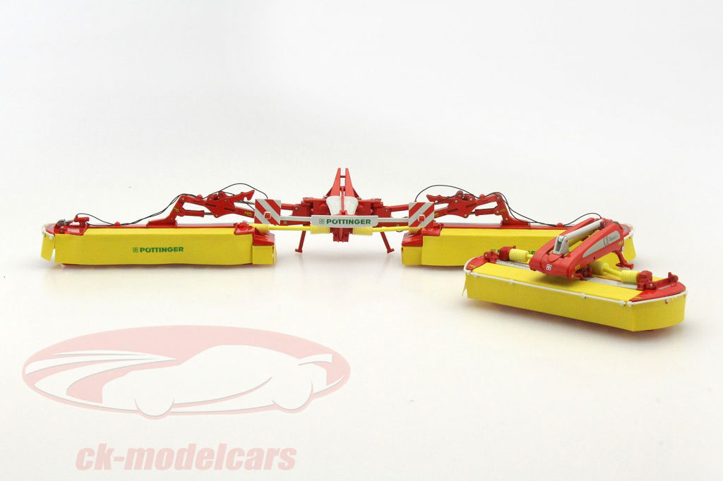 Wiking 1:32 Pöttinger Mähwerk Novacat V10 黄/ 红7341 模型