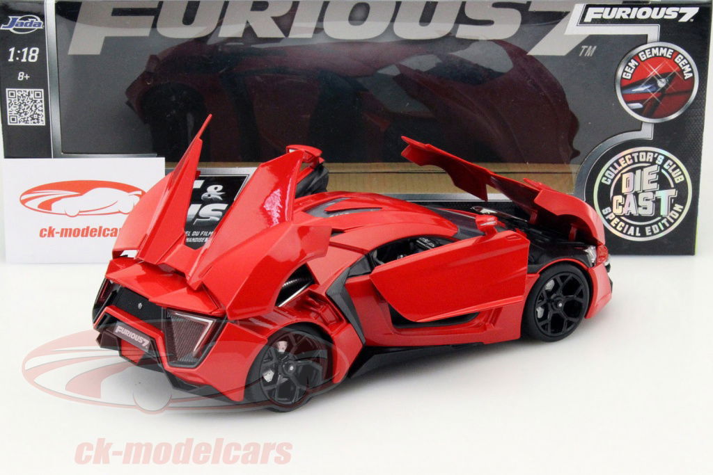 Jadatoys 1:18 Lykan Hypersport フィルム Fast and Furious 7