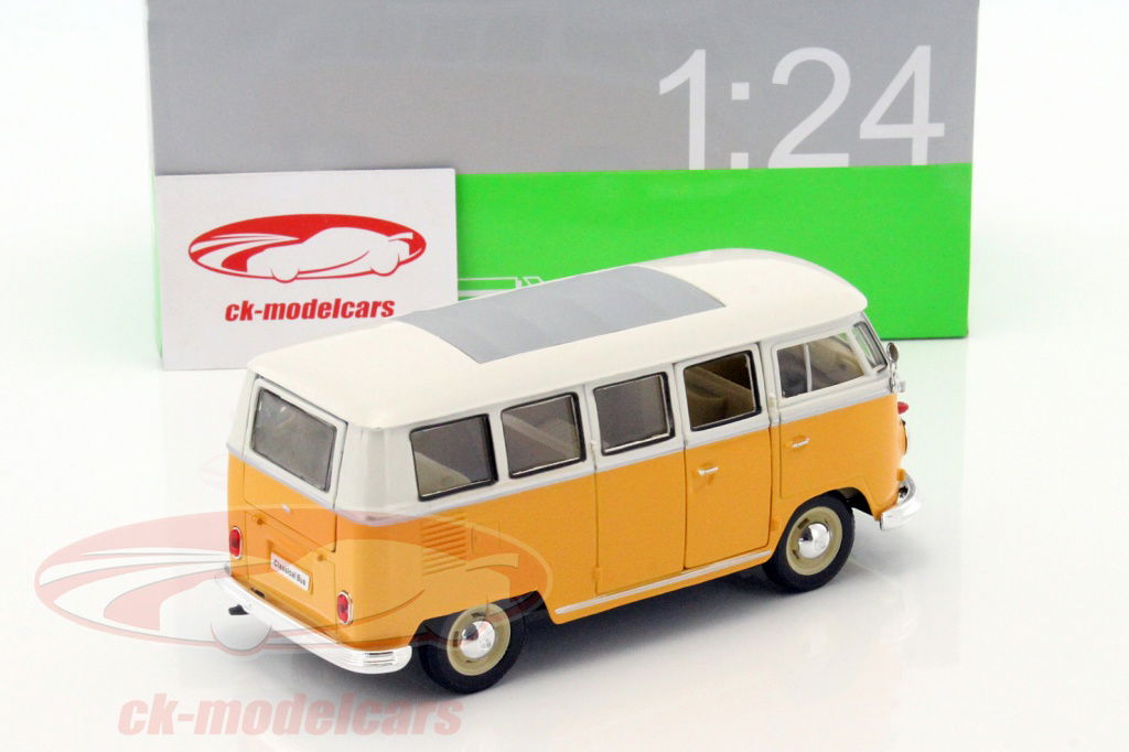 Welly 1:24 Volkswagen VW T1 バス 年 1963 黄色 / 白 22095W