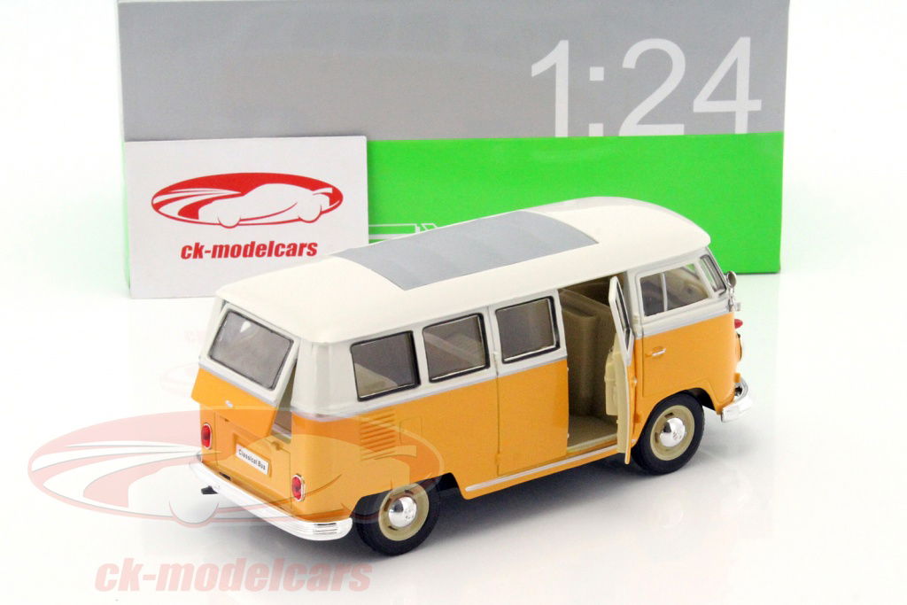 Welly 1:24 Volkswagen VW T1 バス 年 1963 黄色 / 白 22095W