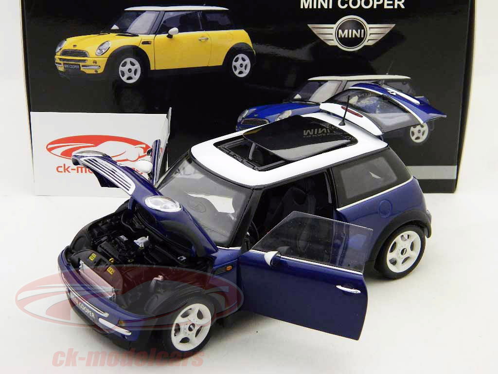 Kyosho 1:18 Mini Cooper Bj. 2001 blue-white 08551BL model