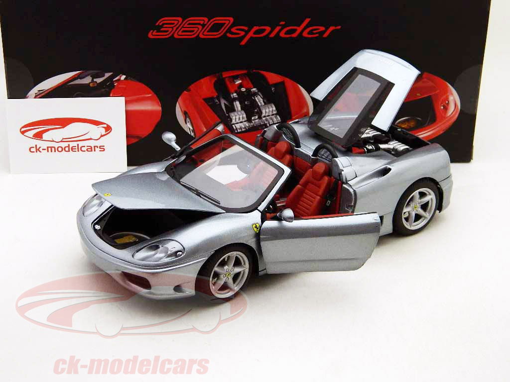 Ferrari 360 Spider 1/18 スケールモデル 1:18 Scale Ferrari 360 Spider (1999) - Hot Wheels - Yellow