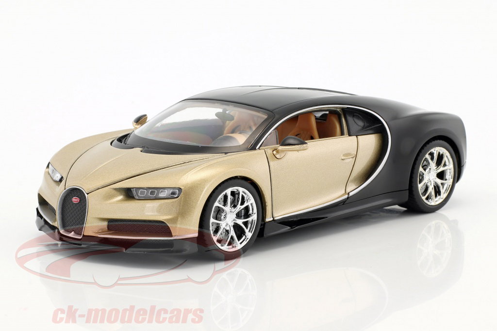 welly-1-24-bugatti-chiron-ano-de-construccion-2017-oro-negro-24077/