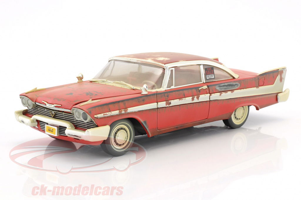 autoworld-1-18-plymouth-fury-bouwjaar-1958-film-stephen-king-christine-rood-wit-dirty-version-awss119/